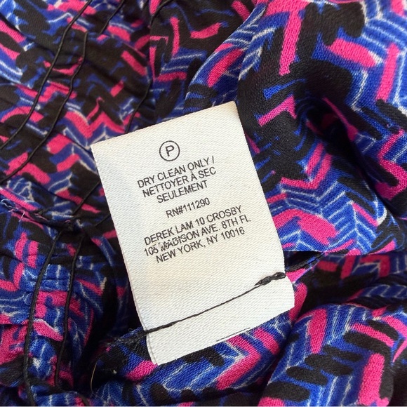Derek Lam 100% Silk Blouse, 10 Crosby, Roused, Purple/Pink, Boho, Women’s US 6 - Picture 13 of 13